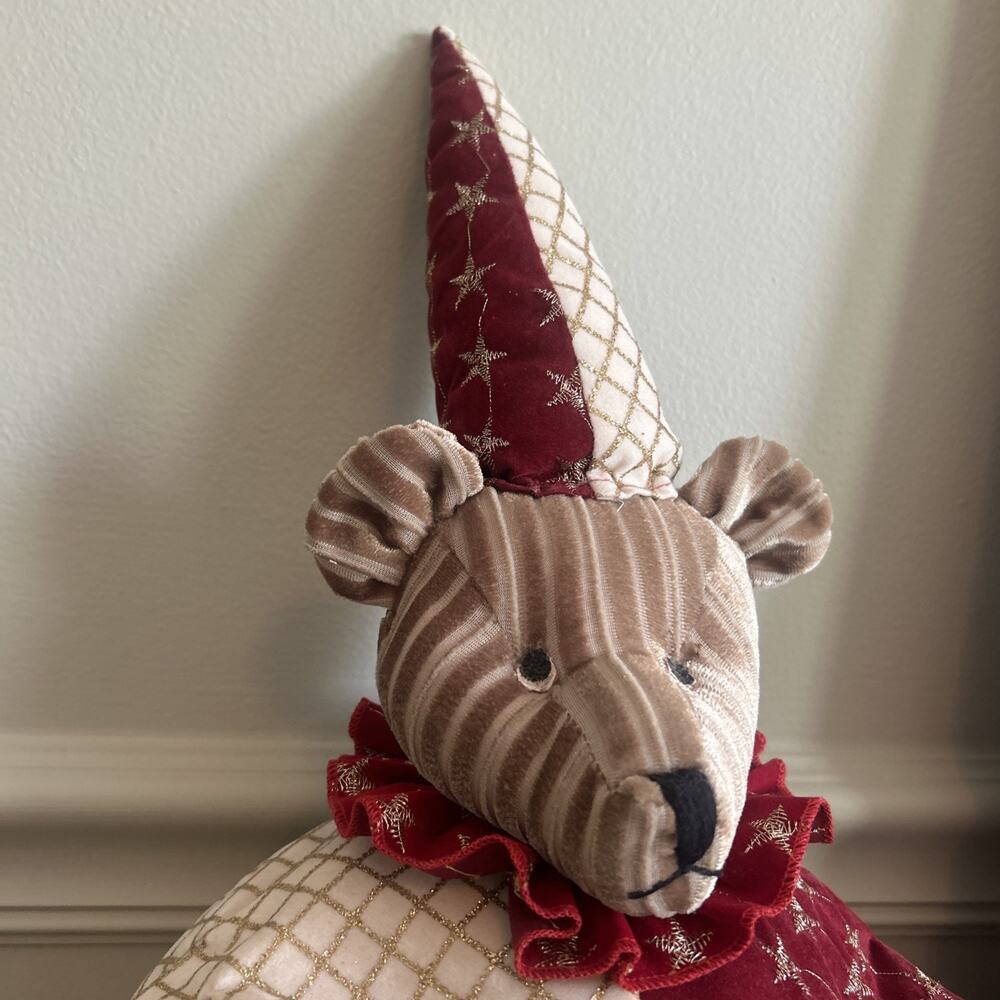 Mark Roberts 22" Jester Bear Stuffed Doll Animal Flemish Collection Vtg Xmas - Picture 2 of 8